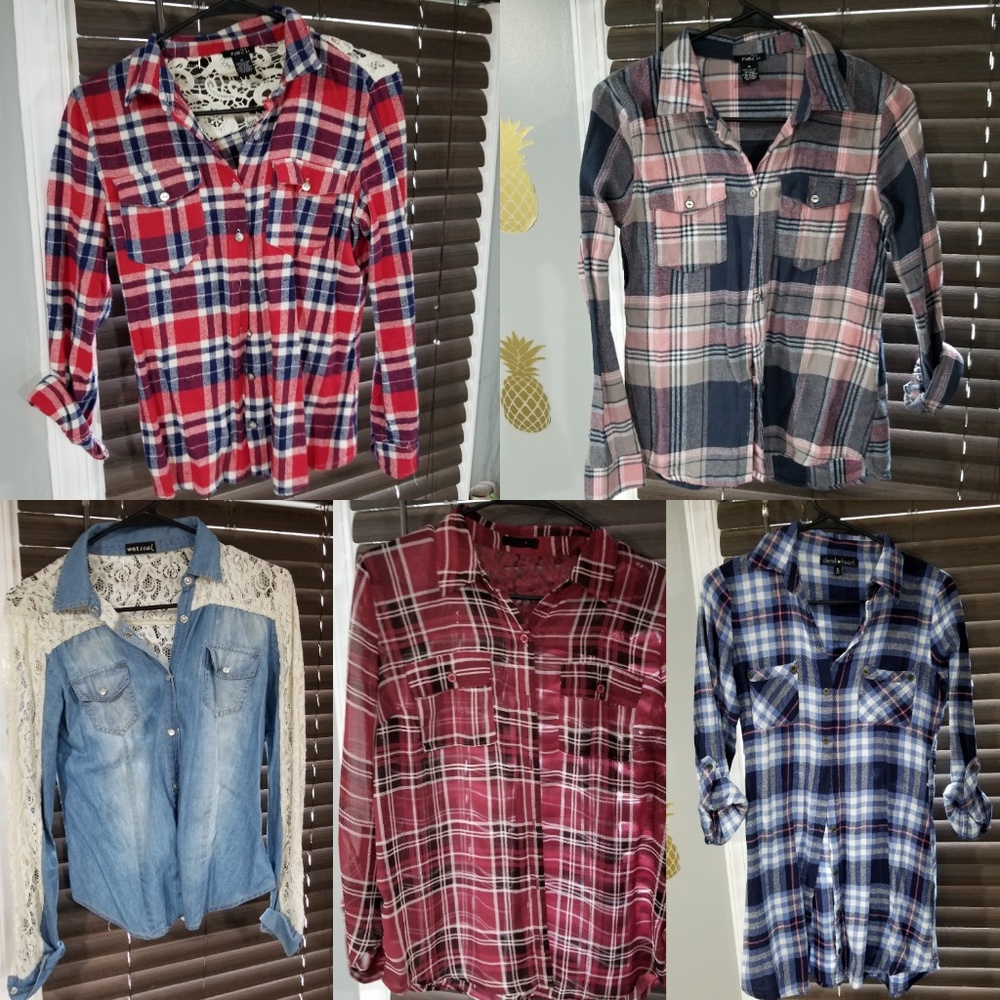 Plaid Button Up Bundle